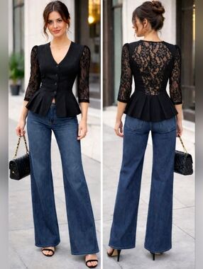 Sishi Australia Vintage Black Lace Peplum Top – Rare
Beautifully unique